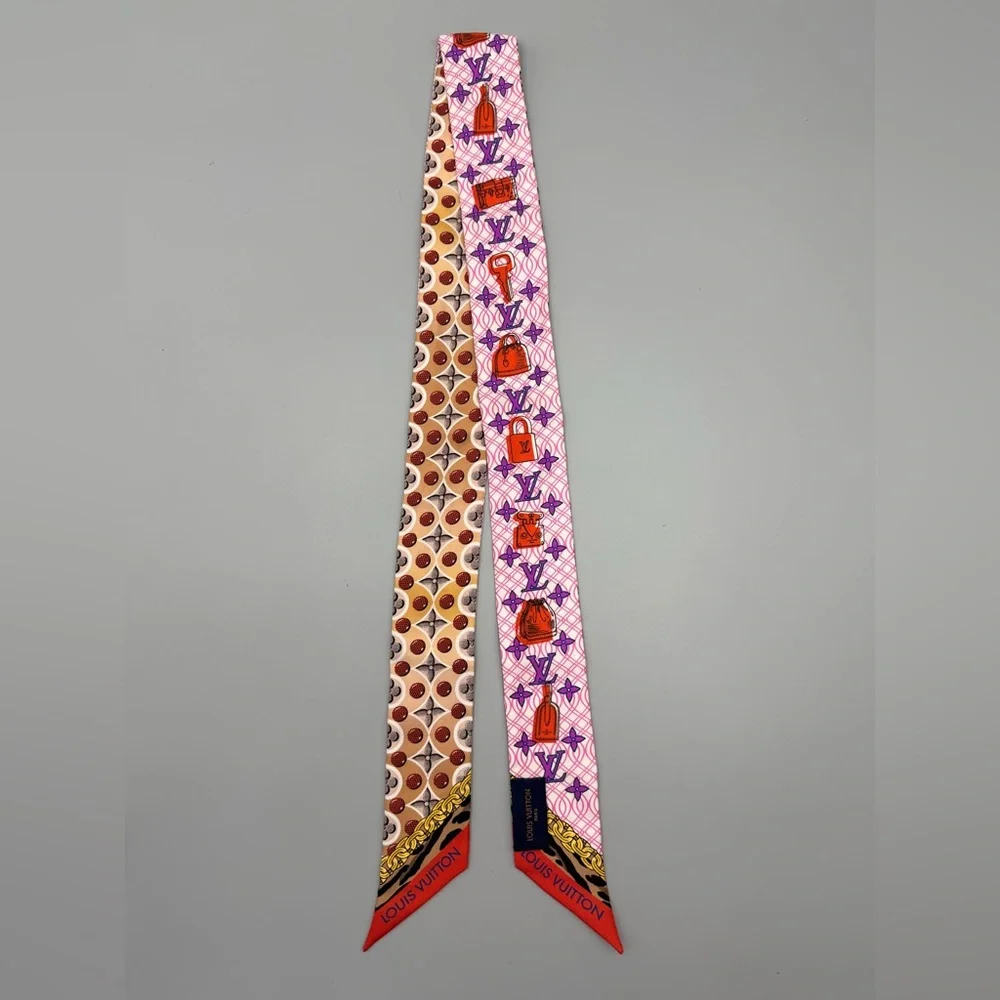 Louis Vuitton Bando BB Bubblegram Silk Multicolor Scarf - Picture 2 of 6